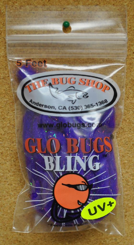 BUG SHOP BLING YARN 5' BLING DARK PURPLE