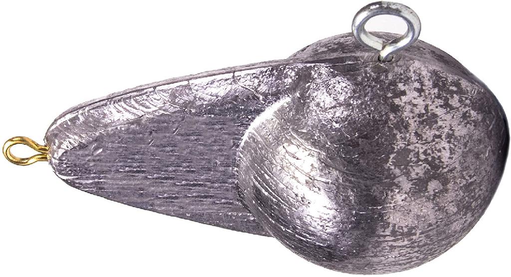 BWGT DOWNRIGGER BALL W/FIN UNCOATED 15#