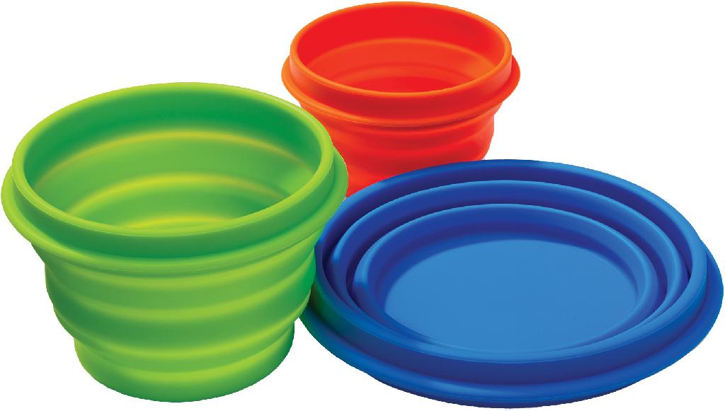 CADDIS SPORTS-ALPINE MT GEAR COLLAPSIBLE SILICONE BOWLS-3PK (LARGE/MEDIUM/SMALL)