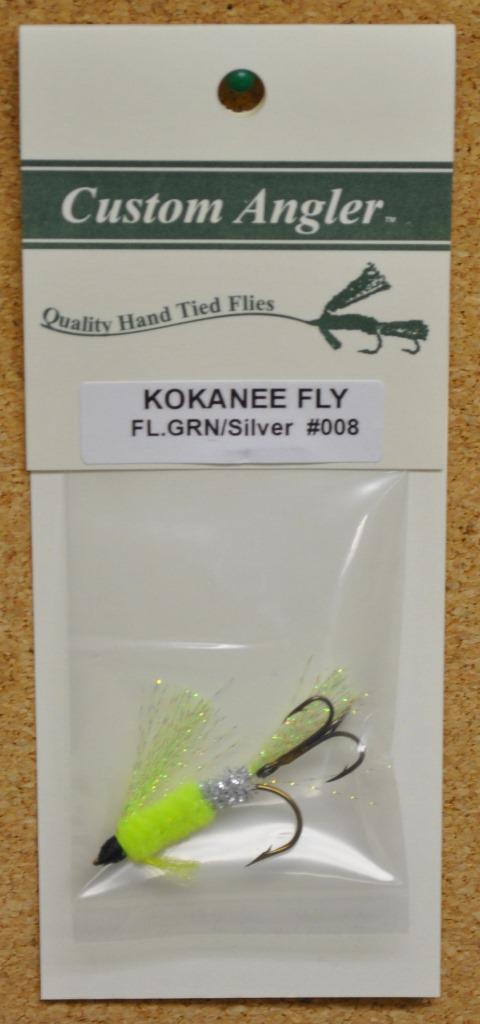 CALR KOKANEE FLY  FL.GRN/SILVER/FL.GRN
