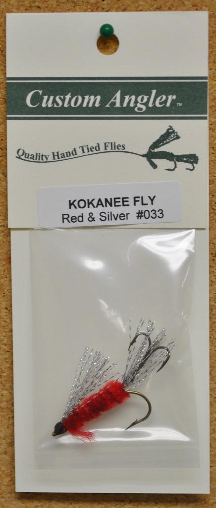 CALR KOKANEE FLY  RED AND SILVER - CALR