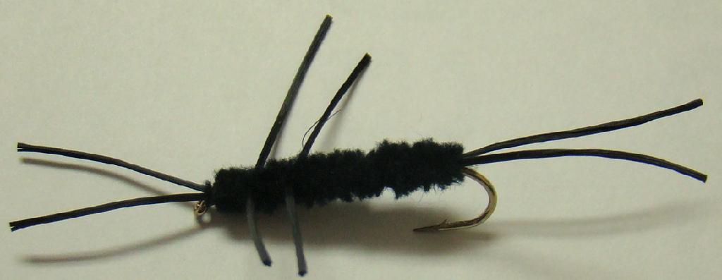 C/A FLIES  RUBBER LEG BLACK #6 (12)