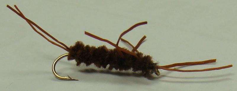 C/A FLIES  RUBBER LEG BROWN #6 (12)