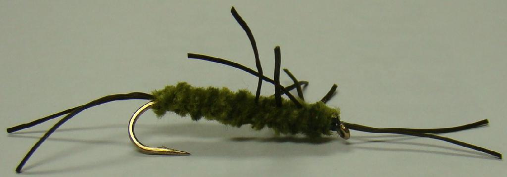 C/A FLIES  RUBBER LEG OLIVE #6 (12)