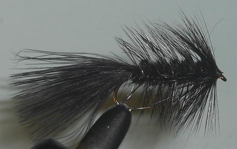 C/A FLIES  WOOLY BUGGER BLACK #8 (12)