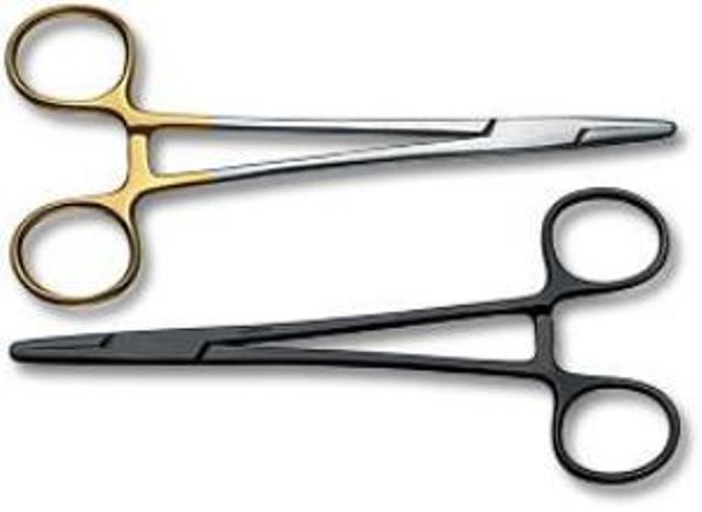 COLO/ANGLER 3-1/2' STRAIGHT FORCEPS  BLK