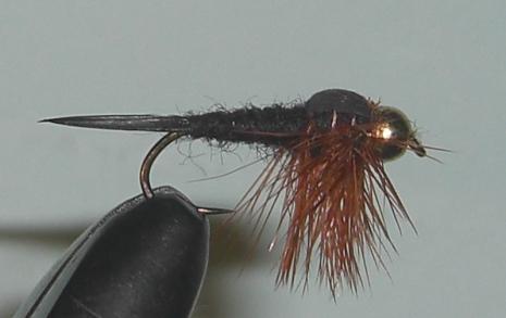C/A FLIES  STONEFLY BLK BEAD/HD #14 (12)