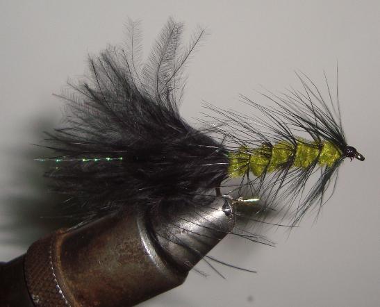 C/A FLIE WOOLYBUGR BL/OLIVE B/HD #6 (12)