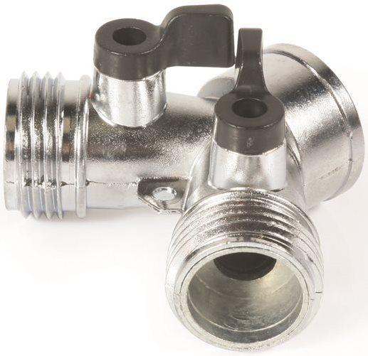 CAMCO FRESH WATER HOSE Y-VALVE (METAL) CONVERTS SINGLE-LINE HOSE TO 2 DIRECTION
