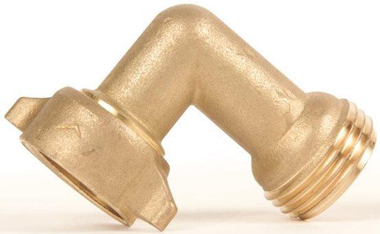 CAMCO BRASS HOSE ELBOW WITH SWIVELING EASY GRIP CONNECTOR