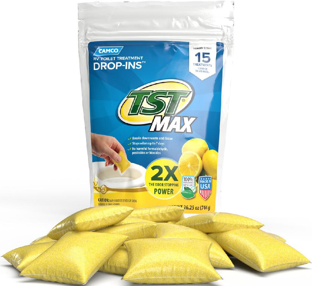 CAMCO TST MAX TOILET TREATMENT DROP-INS LEMON SCENT (15-PACK)