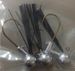 CLUR WEEDLESS ROUND JIG HEAD 3/8oz. (3)