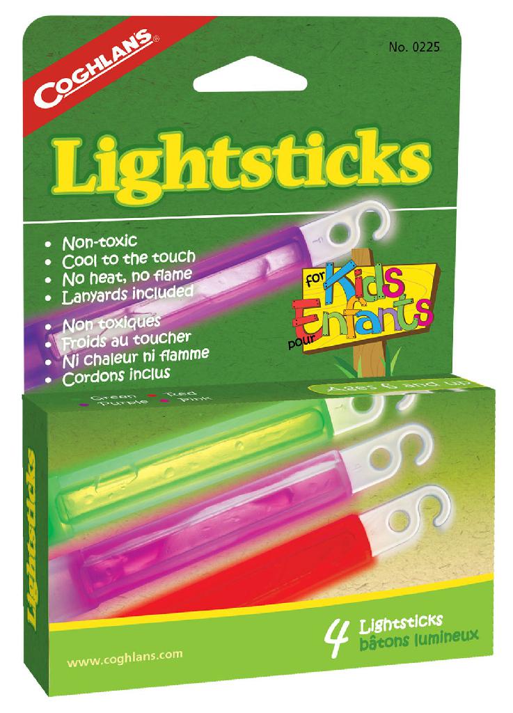 COGHLAN'S FOR KIDS LIGHTSTICK ASST. 4PK (4' IN LENGTH  FOUR ASSORTED COLORS)