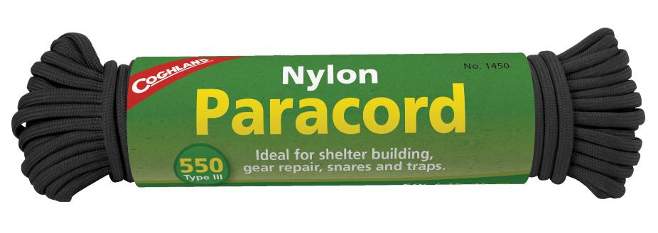 COGHLAN'S PARACORD 50' BLACK - COGHLAN'S