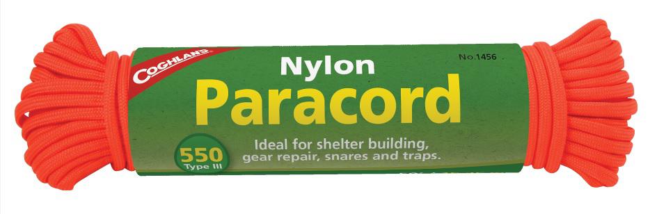 COGHLAN'S PARACORD 50' NEON ORANGE - COGHLAN'S