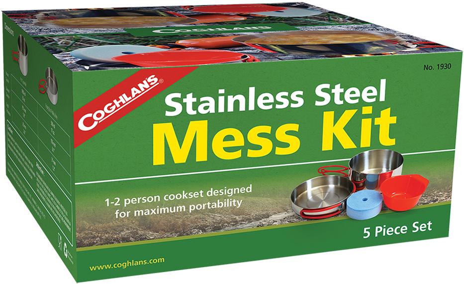 COGHLAN'S STAINLESS STEEL MESS KIT 5PC SET