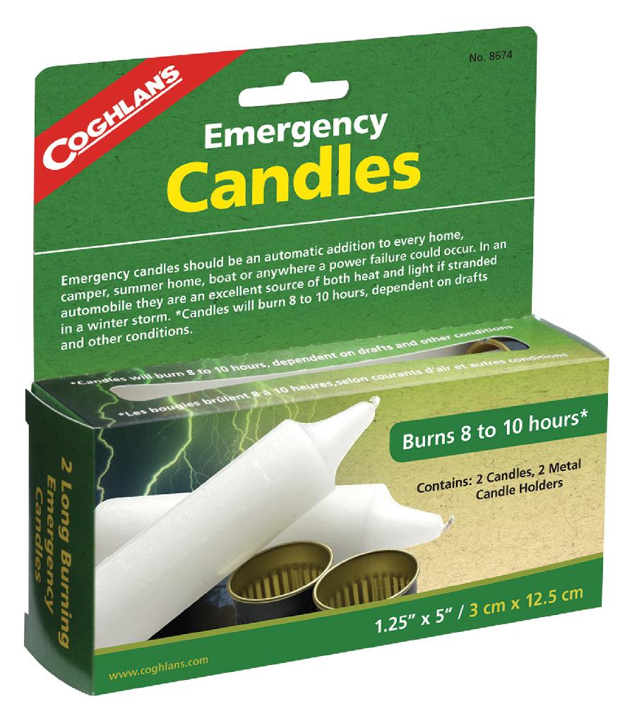 COGHLAN'S EMERGENCY CANDLES W/HOLDER (2)