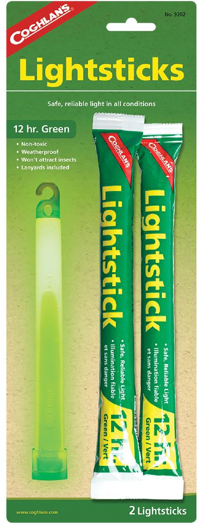 COGHLAN'S LIGHTSTICKS  GREEN  2 PACK