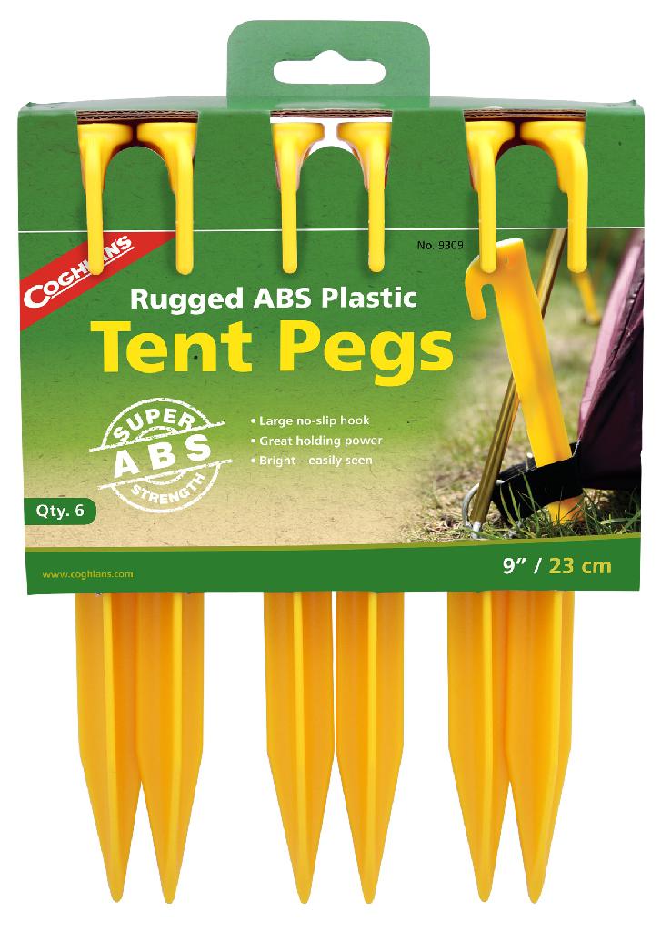 COGHLAN'S 9' ABS PLASTIC TENT PEG (6)
