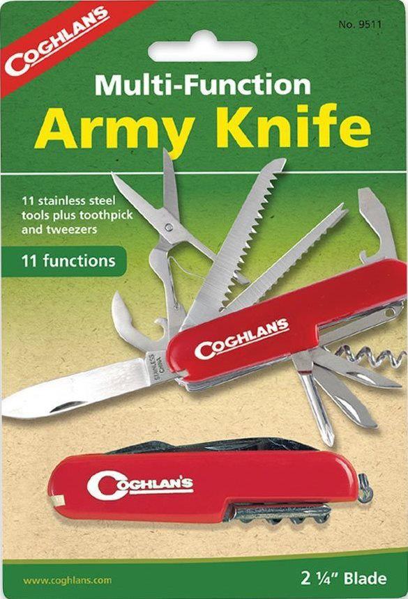 COGHLAN'S MULTI-FUNCTION ARMY KNIFE  11 FUNCTIONS - COGHLAN'S