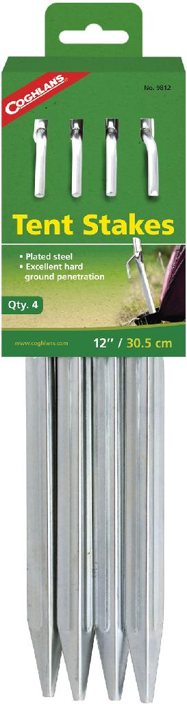 COGHLAN'S 12' STEEL TENT STAKES (4 PK)