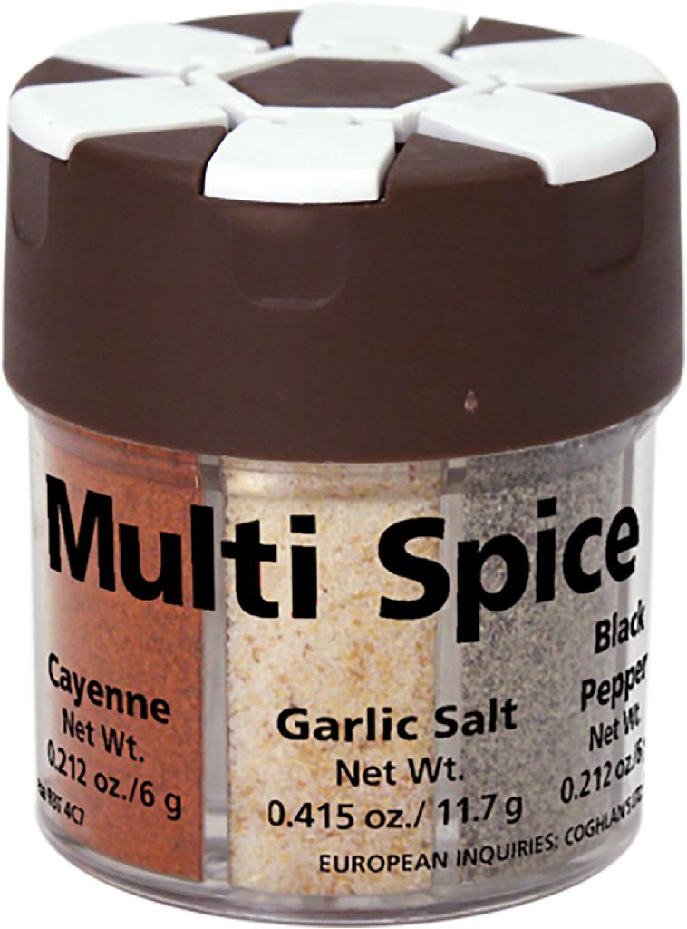 COGHLAN'S MULTI-SPICE (6 SPICES IN ONE CONTAINER W/INDIVIDUAL FLIP TOP LIDS) - COGHLAN'S