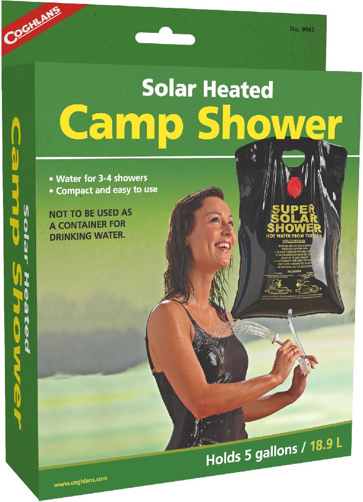 COGHLAN'S CAMP SHOWER 5 GALLON SOLAR HEATED - COGHLAN'S