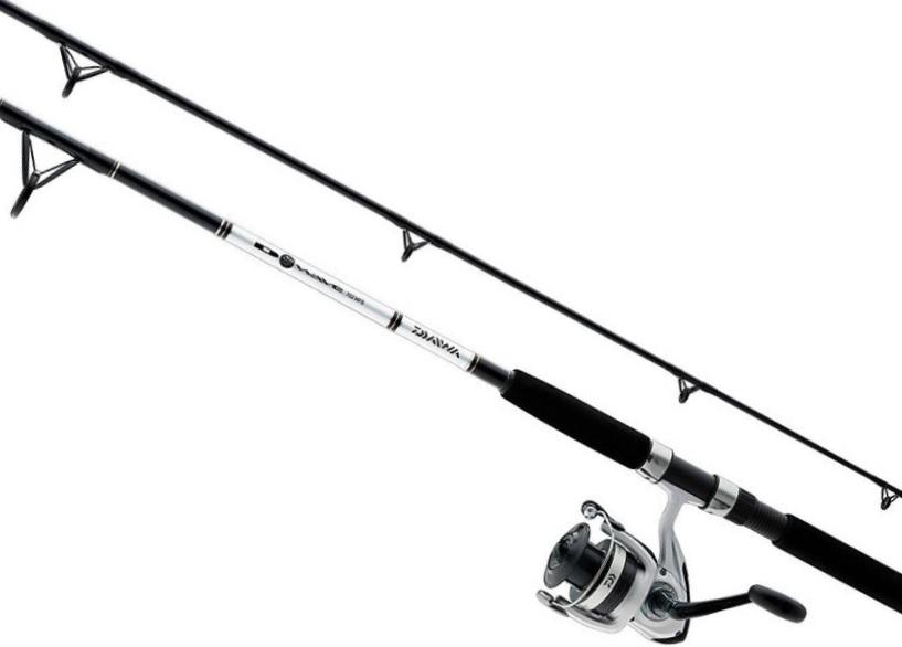 Daiwa D-Wave Spinning Combo 8ft 2-Piece (1BB 40 SZ Reel F/Glass Rod EVA Handle)