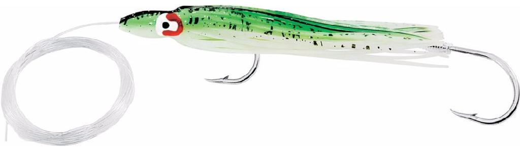 DELTA 4.5' SQUID RIGGED GLO GRN BLK SPAT