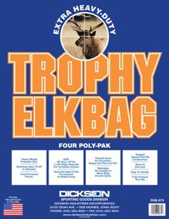 DICKSON TROPHY HVY DUTY ELK BAG 48' 4PK