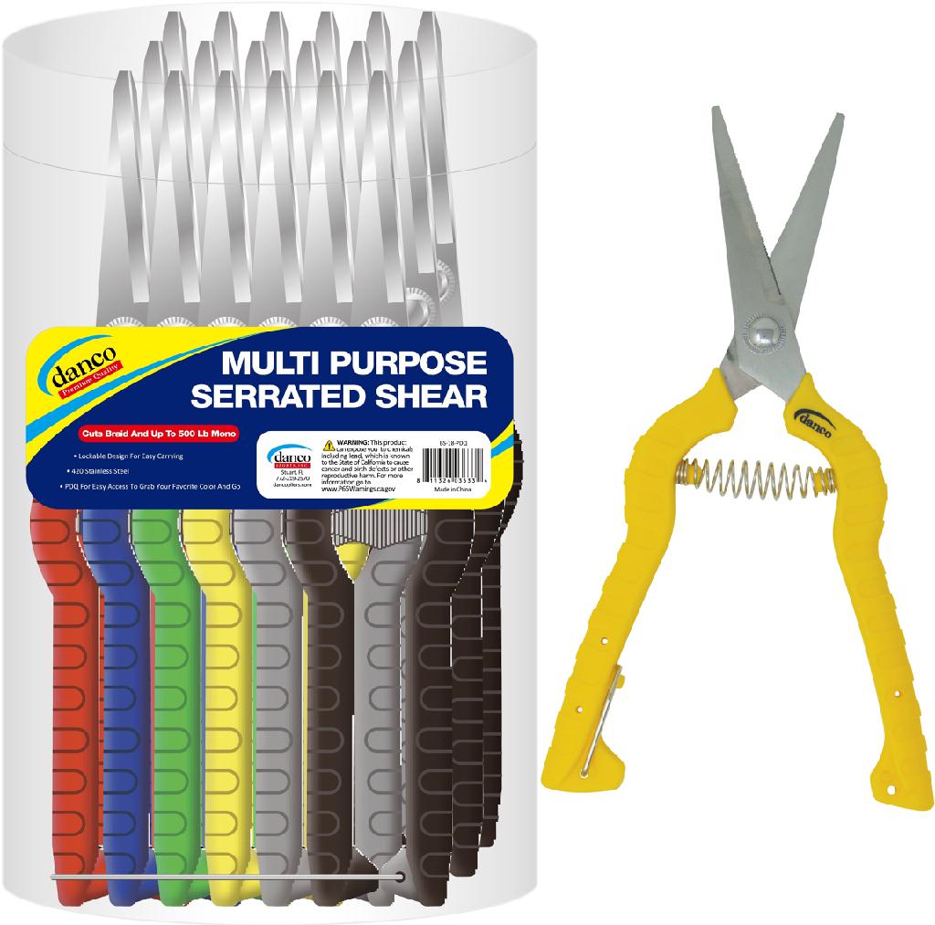 DANCO ULTIMATE 7' SHEARS DISPLAY 18pc PDQ STAINLESS STEEL ASSORTED COLORS