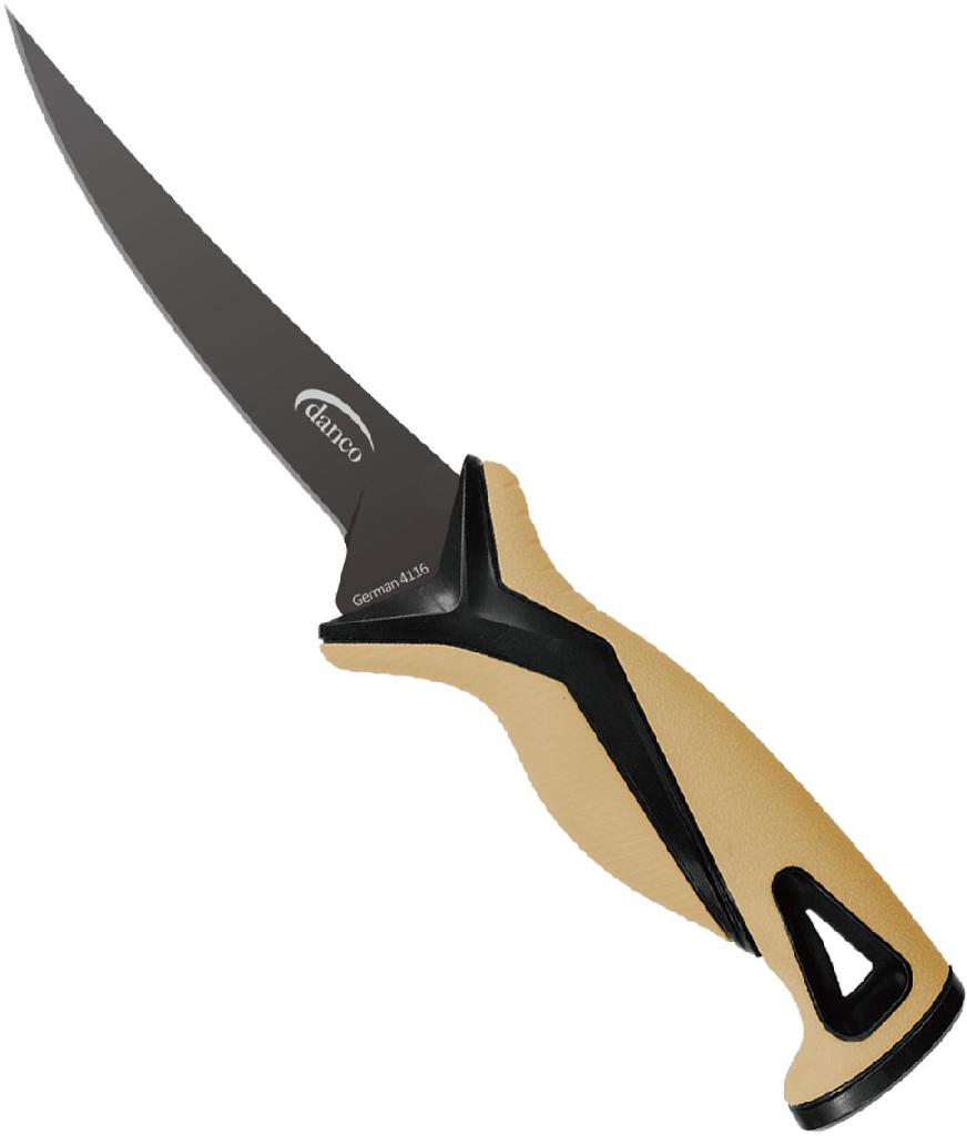 DANCO PRO SERIES 5' FILLET KNIFE SAND STAINLESS STEEL W/NYLON SHEATH