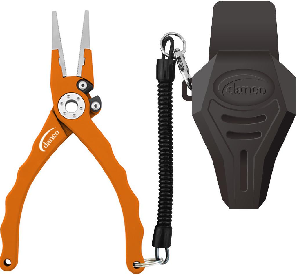 DANCO ADMIRAL 7.5' ALUM. PLIER ORANGE TUNGSTEN CARBIDE CUTTERS W/SHEATH