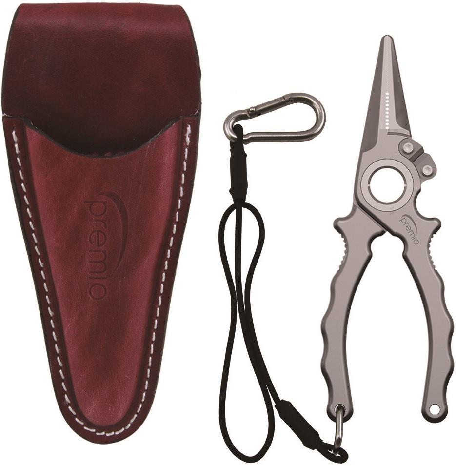 DANCO PREMIO 6.5' TITANIUM PLIERS SOLID MACHINED W/LEATHER SHEATH