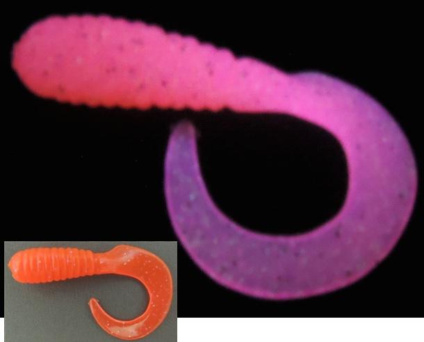 D.C. 3' SOLAR POWER GRUB(10)BLAZE ORANGE (pink w/white skirt) - Gunarama