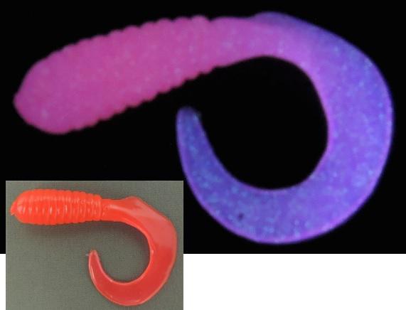 D.C. 3' SOLAR POWER GRUB(10)SHRMP SPLEND (florescent pink) - Gunarama