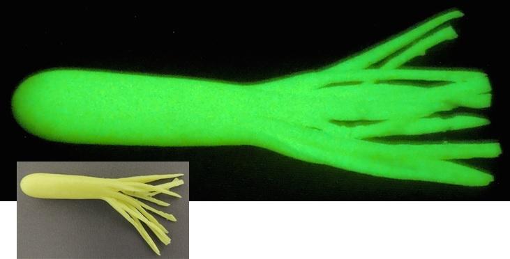 D.C. 2-1/4'SOLAR POWER TUBES(8)AFTER GLO (milktreuse green glow) - Gunarama