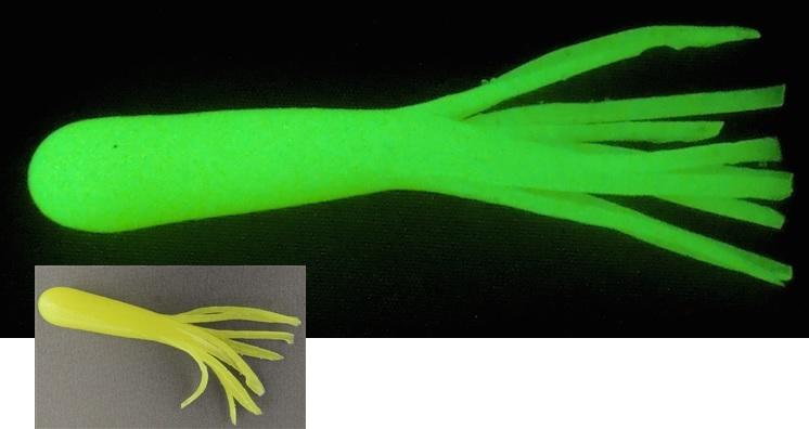 D.C. 2-1/4'SOLAR POWER TUBES(8)NEON STAR (chartreuse green glow) - Gunarama