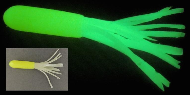 D.C. 2-1/4'SOLAR POWER TUBES(8)NEON GHST (chartreuse w/white skirt) - Gunarama