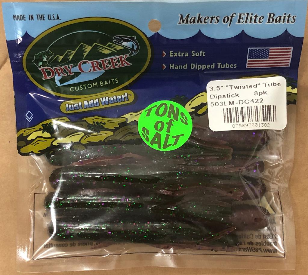 D.C. 3-1/2'SKIRT CHASER(8) DIPSTICK (back-grn pkn/belly amber w/pep flk)