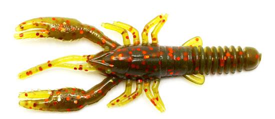 D.C. 3' DROP SHOT CRAW(12) UGLY W/ATITUD (moss green w/copper flake - Gunarama