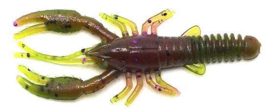 D.C. 3' DROP SHOT CRAW(12) MELON HEAD (watermelon purple swirl) - Gunarama