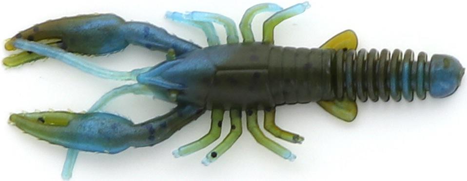 D.C. 3' DROP SHOT CRAW(12) COLUMBIA CRAW (green pumpkin blue swirl)