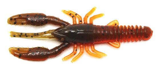 D.C. 3' DROP SHOT CRAW(12) BAMA CRAW (dark green pumpkin orange belly) - D.C.
