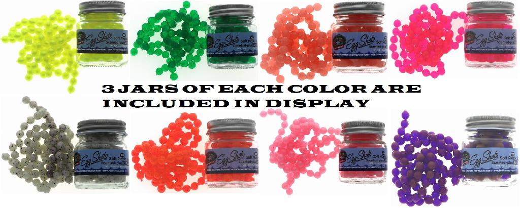 D.C. EGG SHOTS EGGS ANISE DISPLAY 24PK 8 colors w/display box-100 eggs per jar