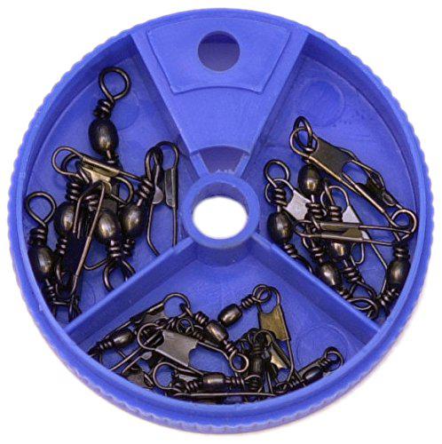 E.CLAW BLACK SNAP SWIVEL ASSORTMENT (20)