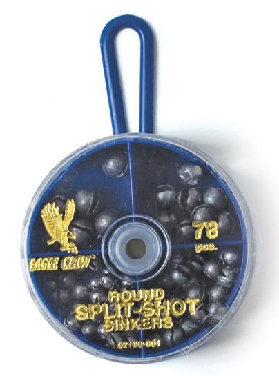 E.CLAW ROUND SPLIT SHOT ASSORTMENT (78)