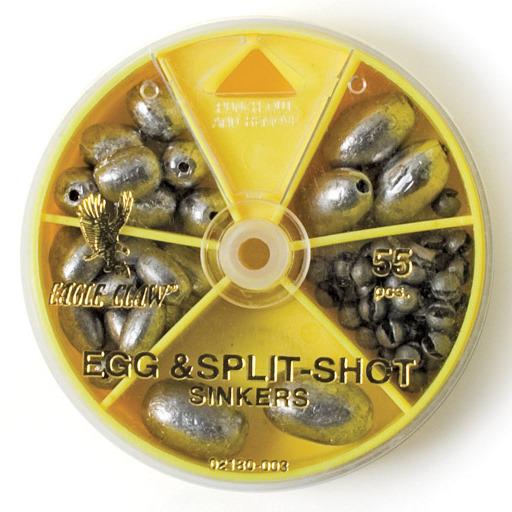 E.CLAW EGG AND SPLIT SHOT ASSORTMENT(55)