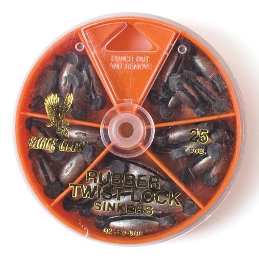 E.CLAW RUBBER TWIST LOCK ASSORTMENT (25)