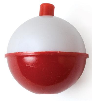 E.CLAW 1-3/4' RED/WH SNAP-ON FLOATS (2)